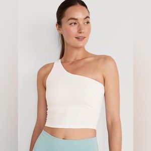 NWT! Sea Salt Light-Support PowerChill One-Shoulder Longline Sports Bra